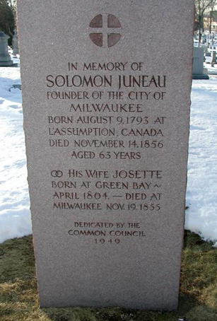 Solomon Juneau memorial. Photo: Steven Blackwood.