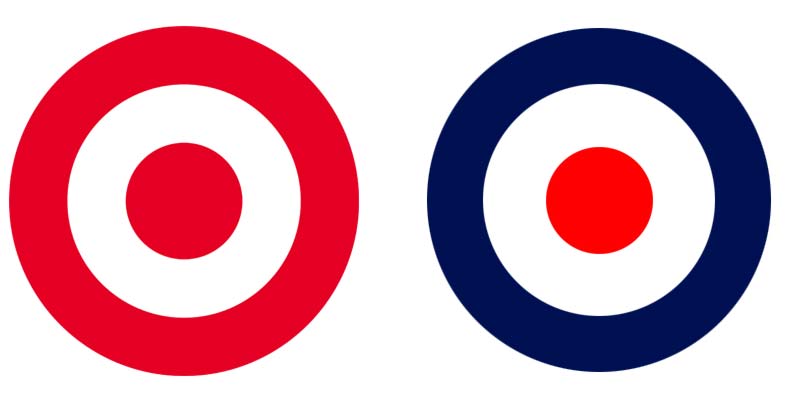 Target logo next to The Who's mod logo